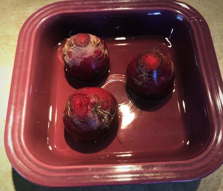 roasted beets in pan