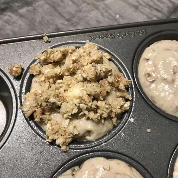 muffin batter in tin