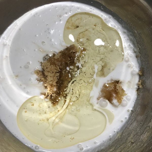 wet ingredients in bowl