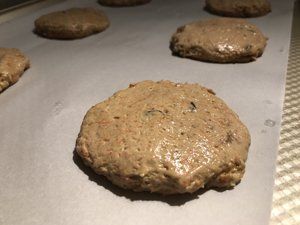 cookie dough on baking sheet