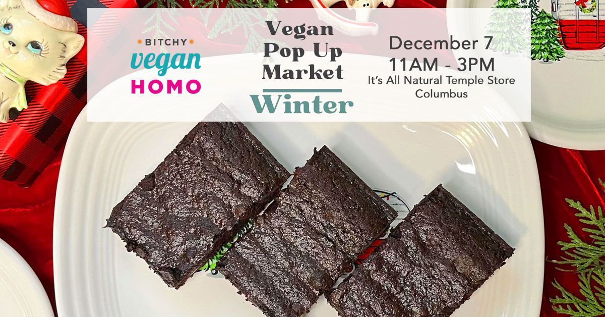 vegan pop up at it's all natural temple store
