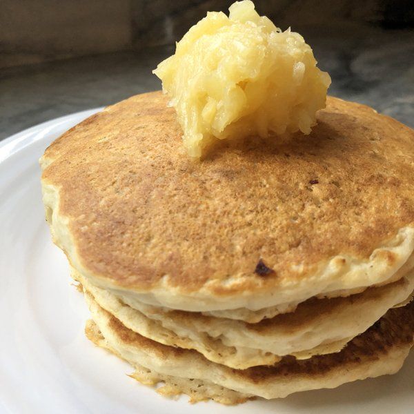 stack of vegan pancakes