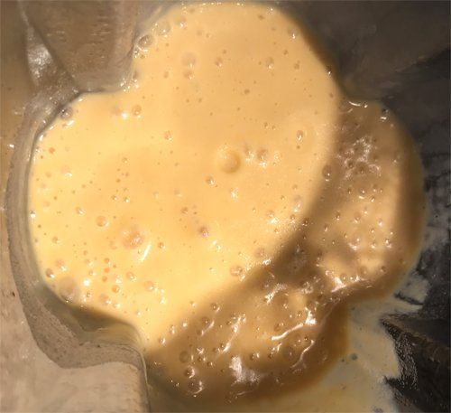 Broccoli and Vegan Cheddar Soup blended