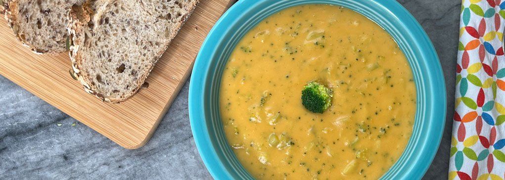 Broccoli and Vegan Cheddar Soup