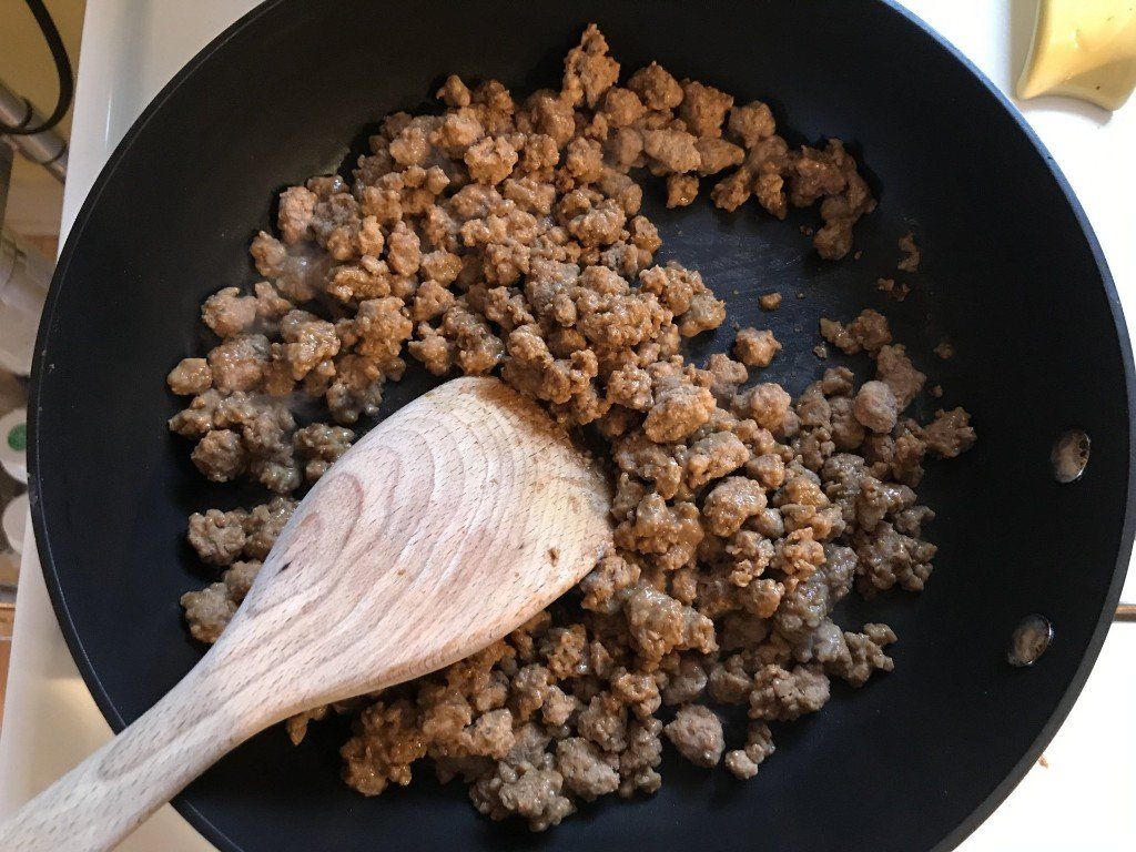 vegan taco filling in skillet