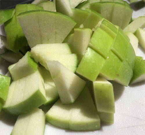 diced apple