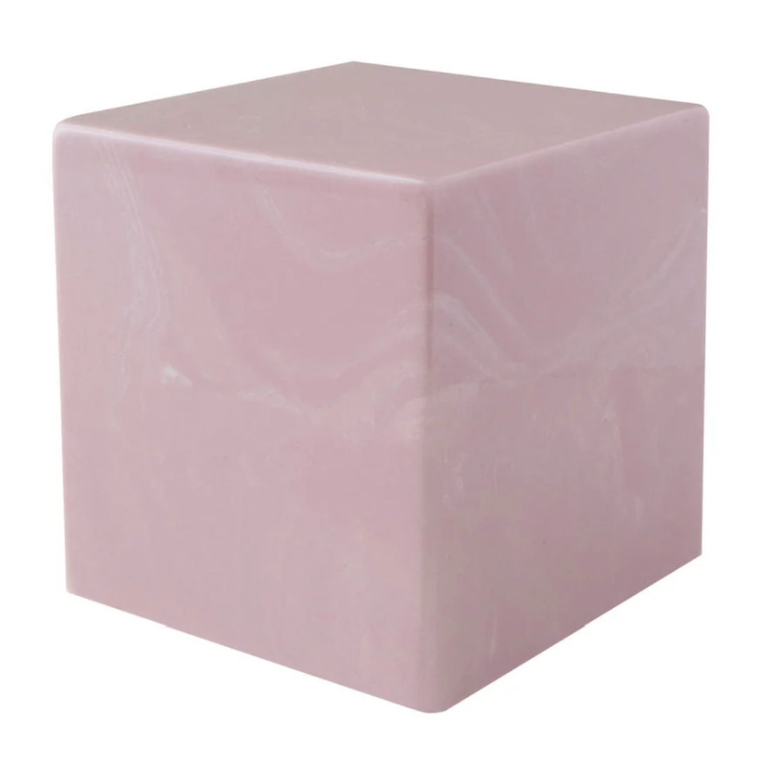 Aurora Pink Rose Keepsake Cube Urn