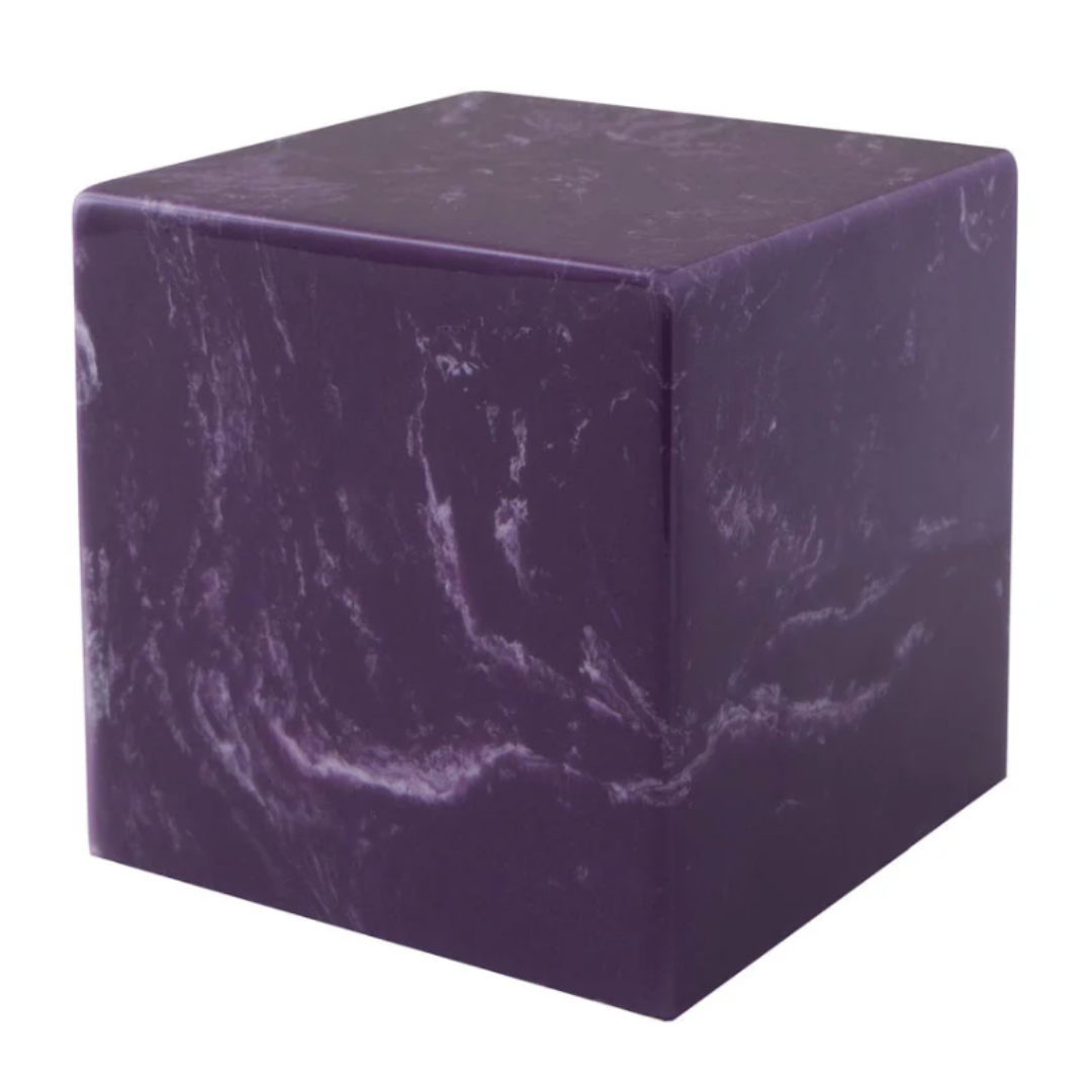 Aurora Violet Keepsake Cube Urn