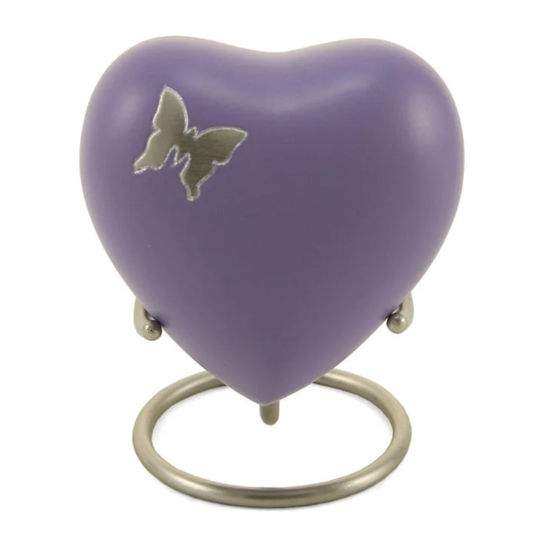 Butterfly (Aria Series) Heart Cremation Keepsake