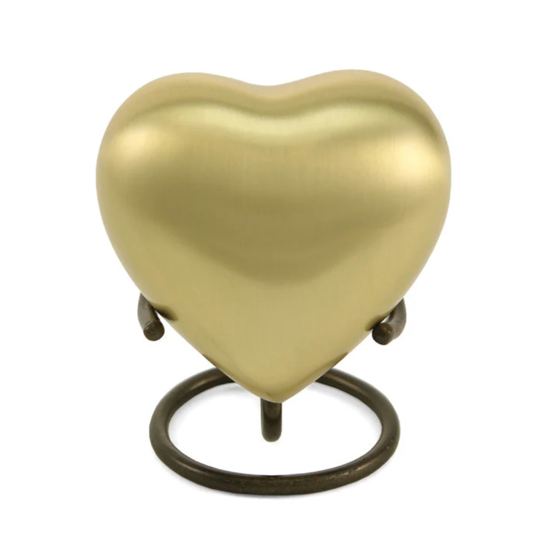 Classic Bronze Heart Cremation Keepsake