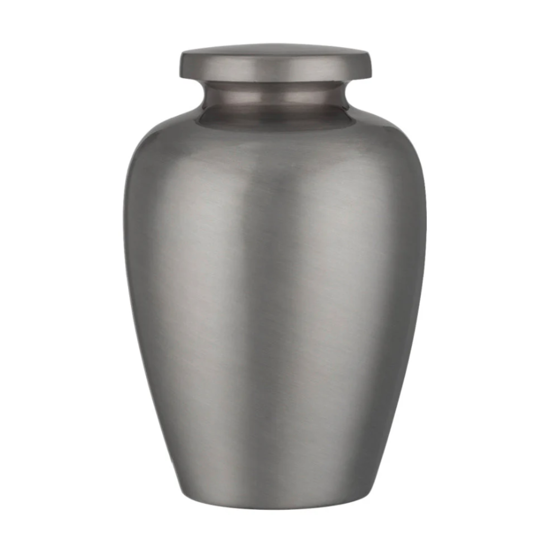 Classic Gloss Pewter Traditional Urn