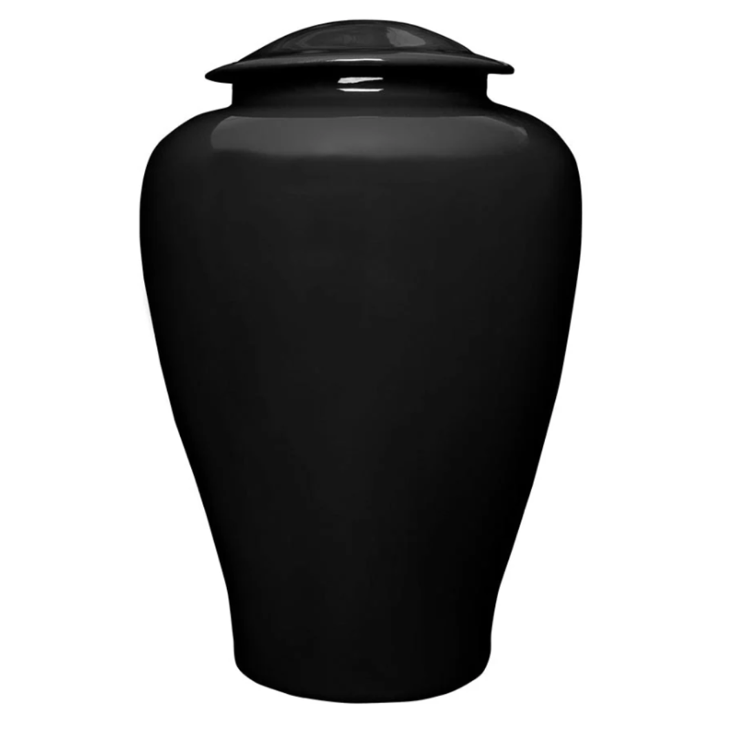 Elmwood Black Ceramic Urn