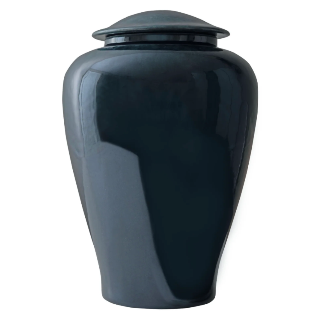 Elmwood Black Tulip Ceramic Urn