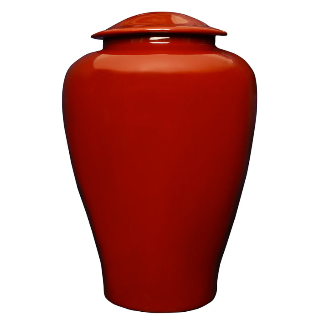 Elmwood Terra Cotta Ceramic Urn