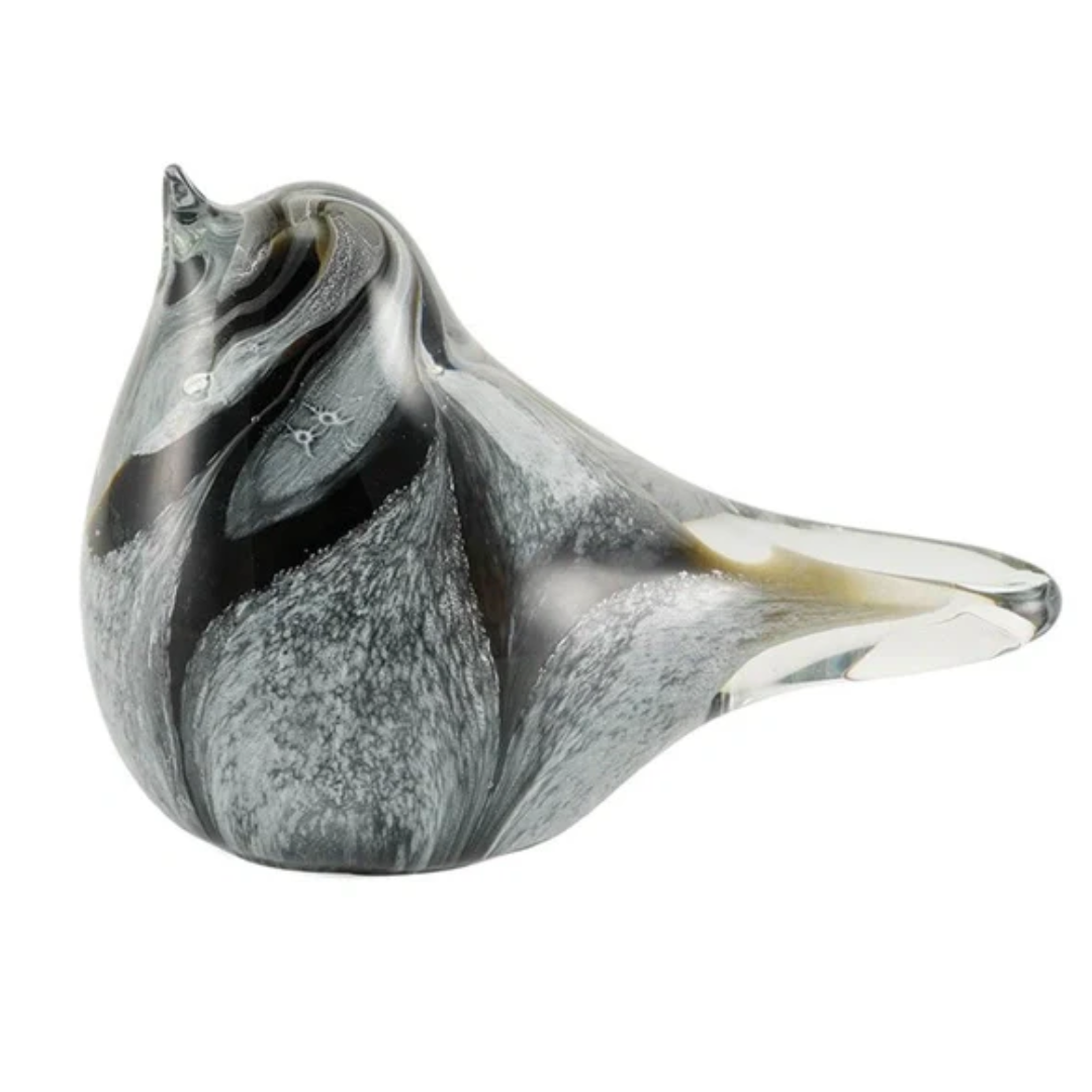 Glass Songbird Onyx Cremation Keepsake