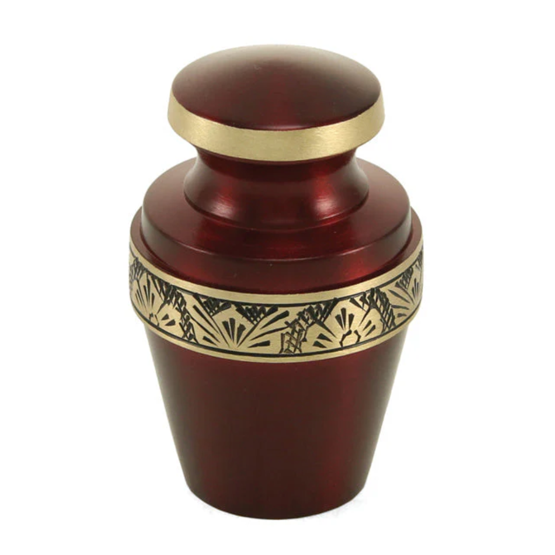 Grecian Crimson Cremation Mini Keepsake
