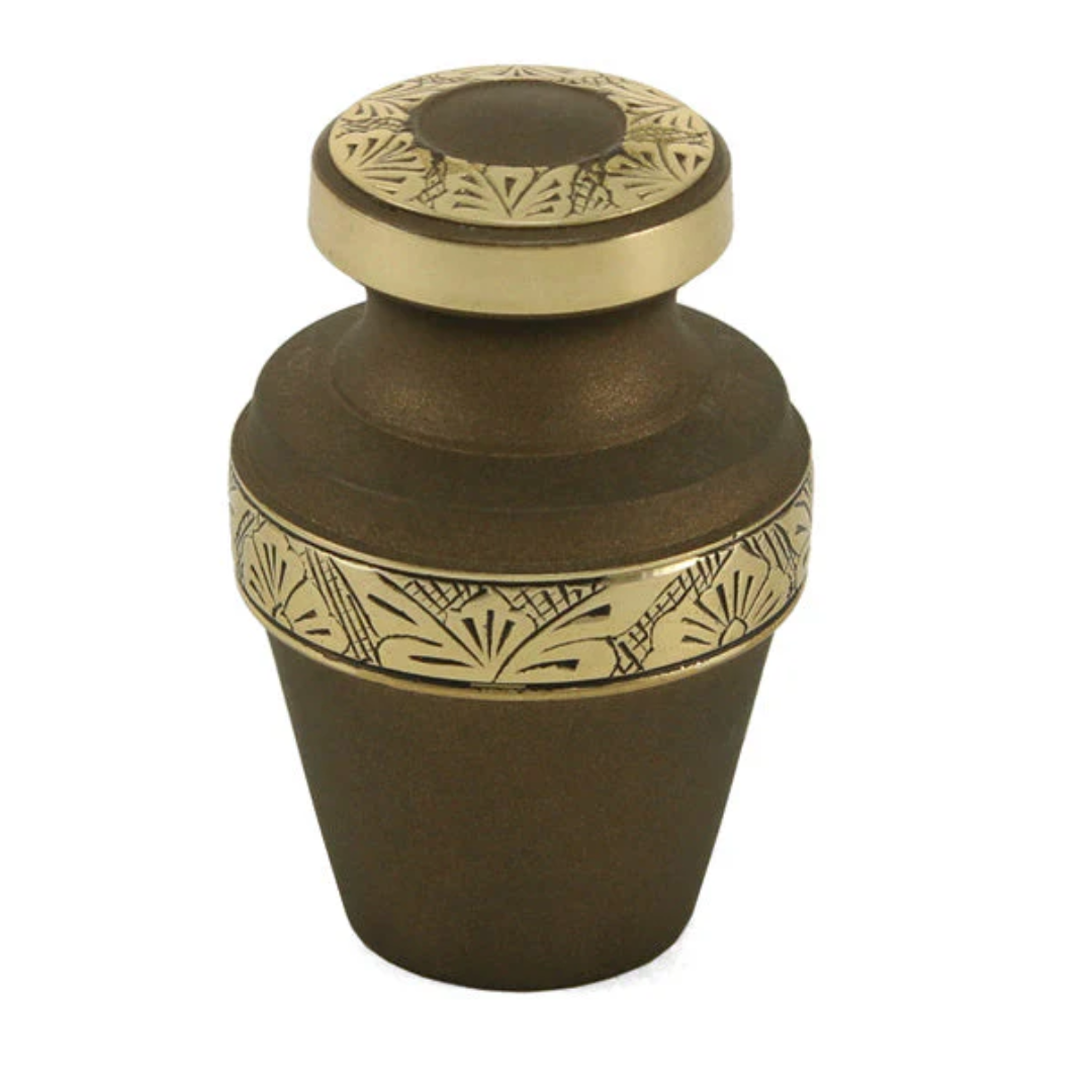 Grecian Rustic Bronze Cremation Mini Keepsake
