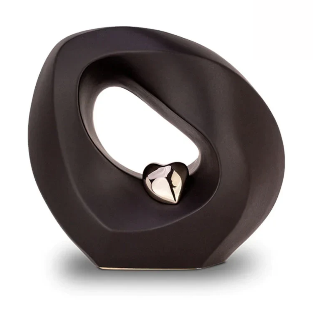 Infinite Love Black Ceramic Urn