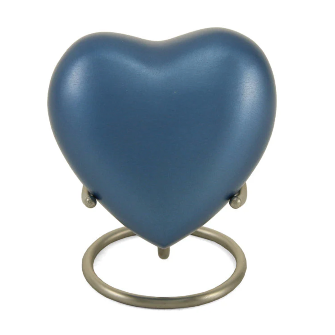 Monterey Blue Heart Cremation Keepsake