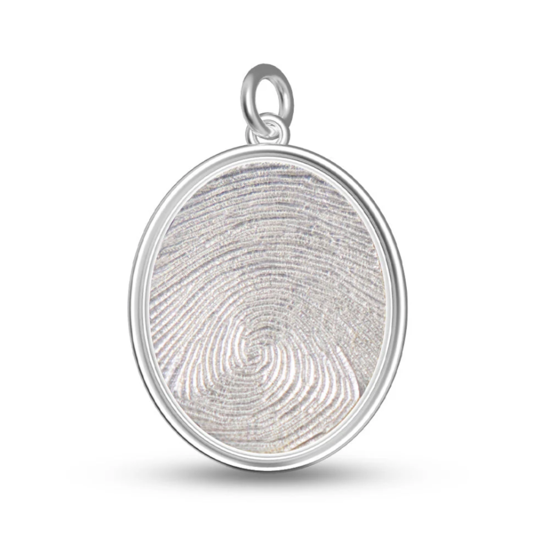 Oval Fingerprint Pendant