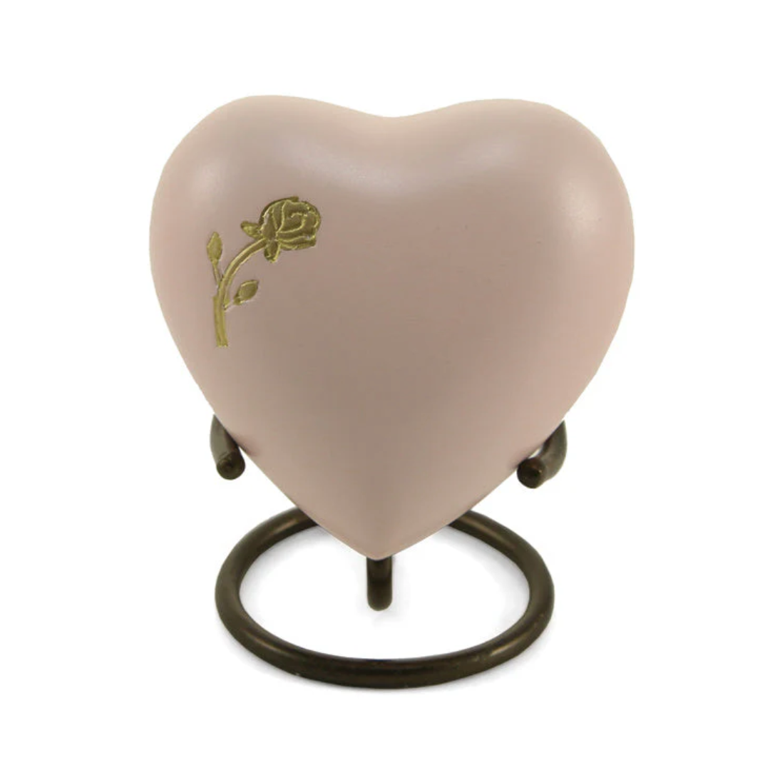 Rose (Aria Series) Heart Cremation Keepsake