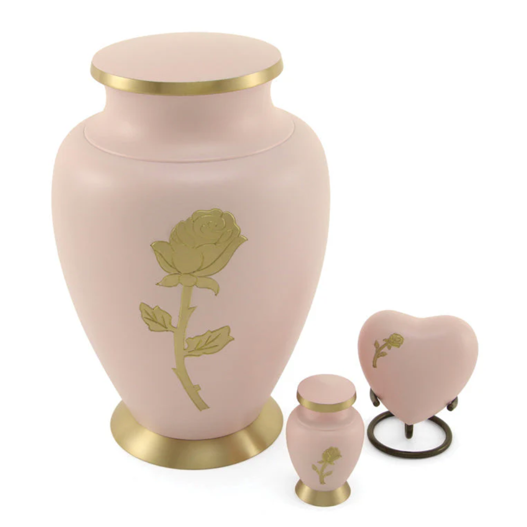 Rose Traditional Urn and Keepsakes