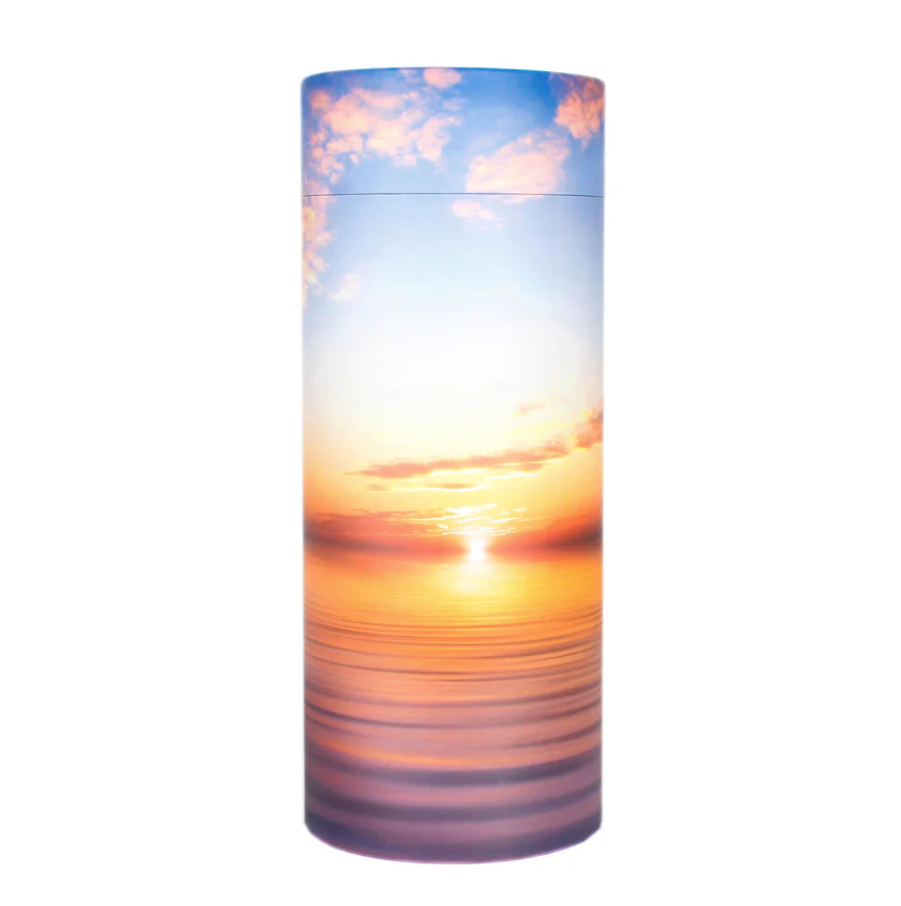 Peaceful Sunset Scattering Urn