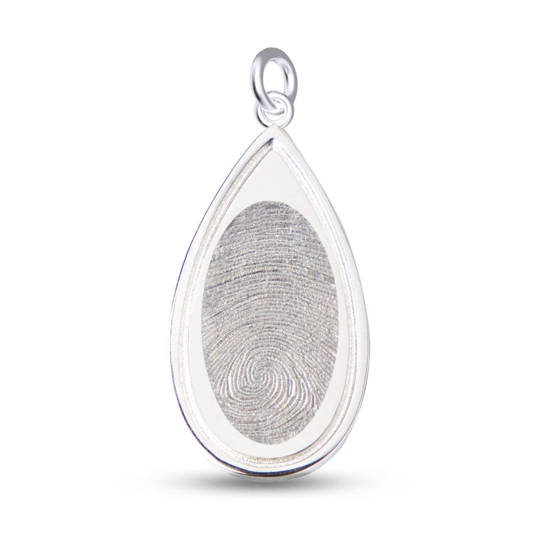 Teardrop Fingerprint Pendant