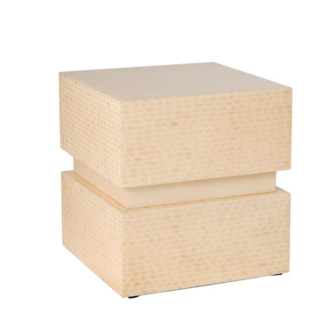 The Shelton Cream Wood Urn