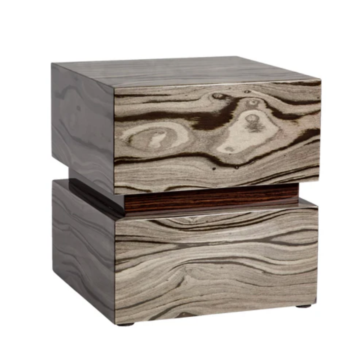 The Shelton Grey Wood Urn
