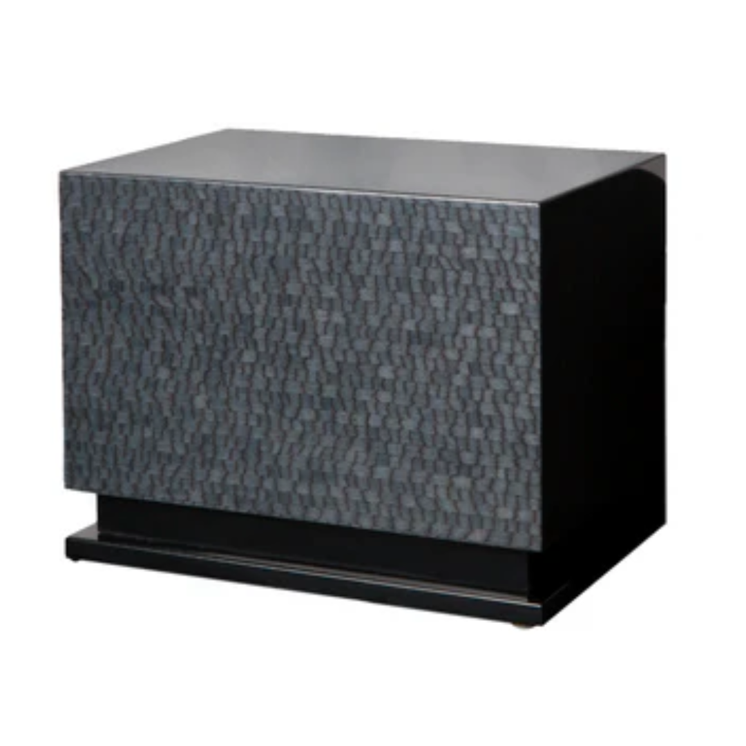 The Taylor Navy Wood Urn