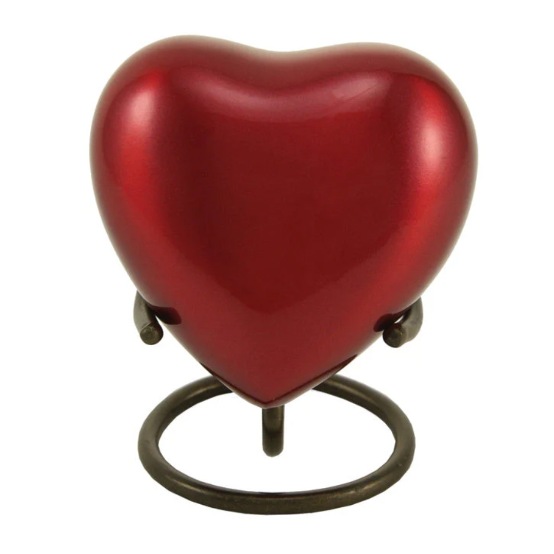 Trinity Crimson Heart Cremation Keepsake