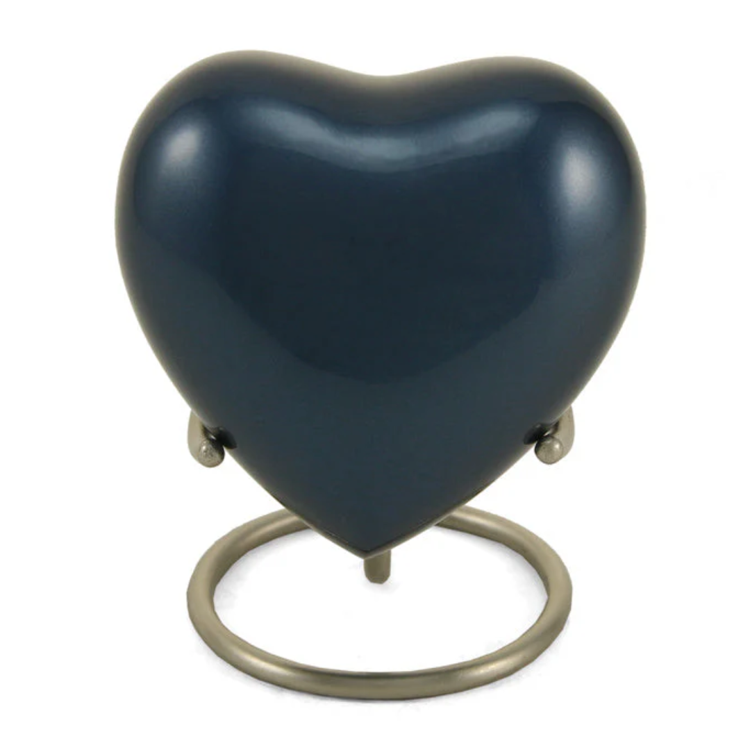 Trinity Midnight Blue Heart Cremation Keepsake