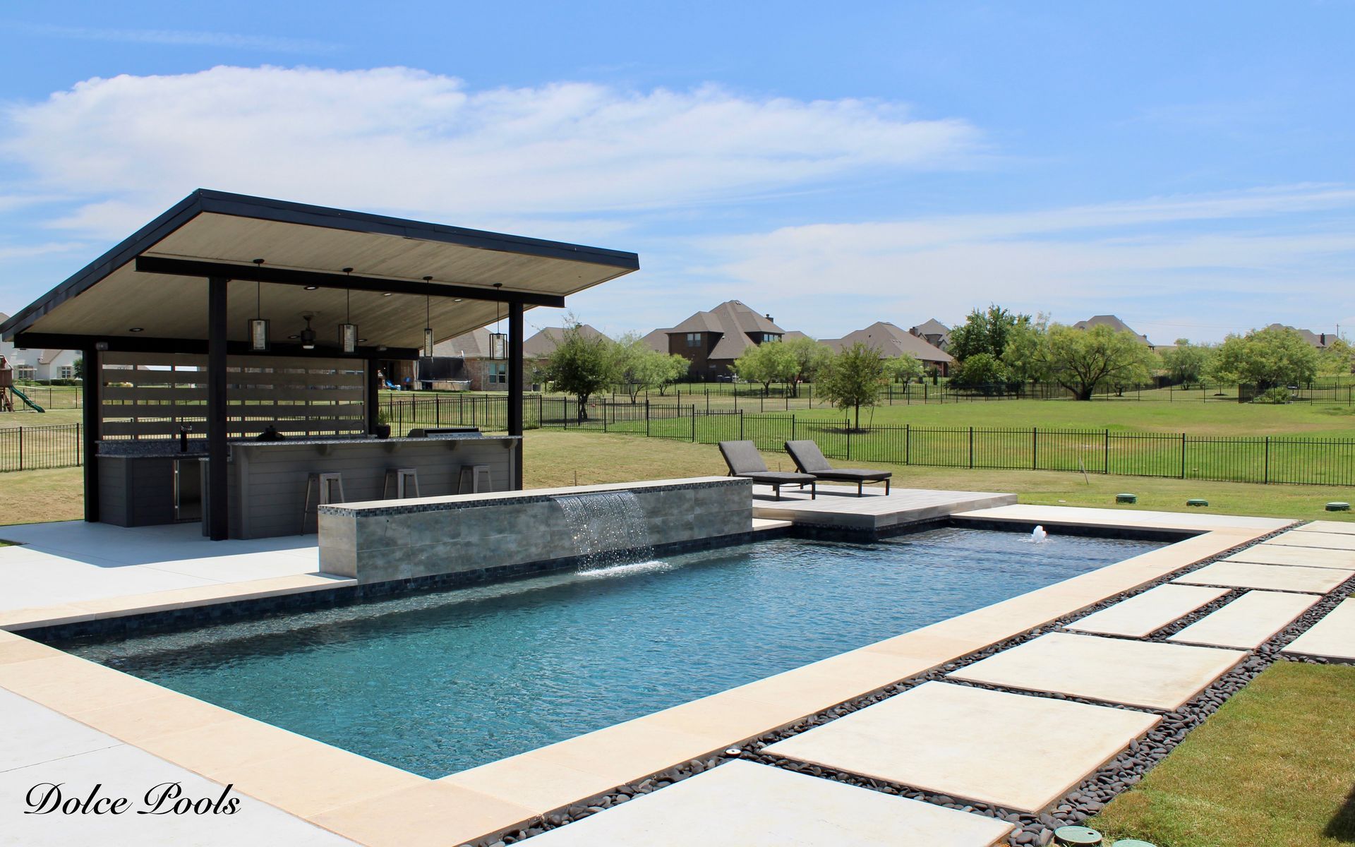 backyard pool for swimming laps
