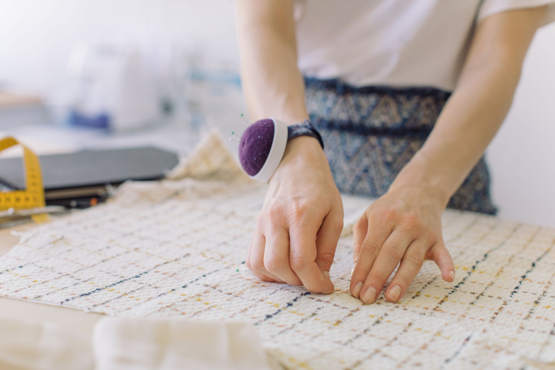 Colorful quilting fabrics and textiles