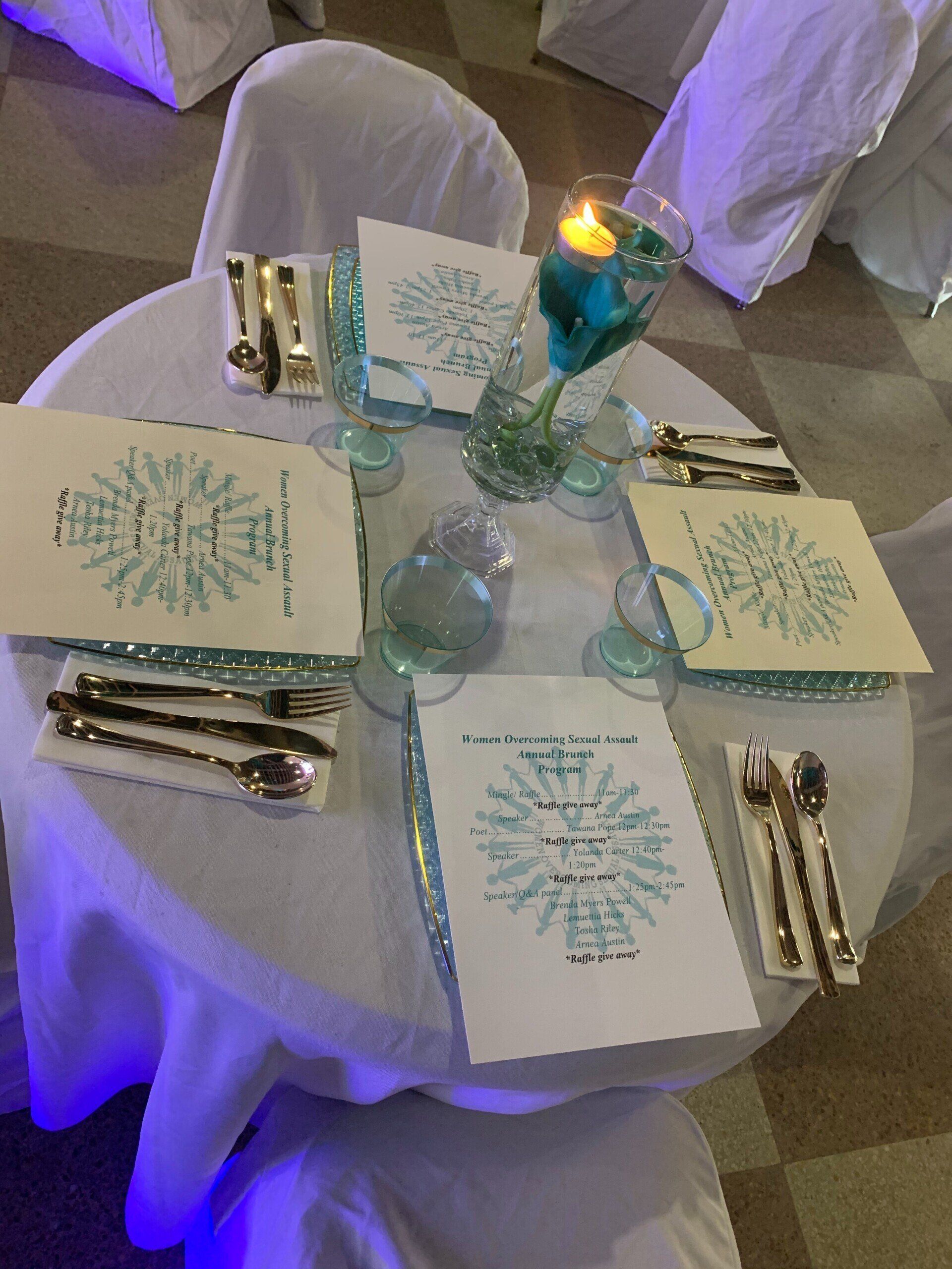 Table With Candle Setup — Chicagoland, IL — Design on a Dime Co Inc