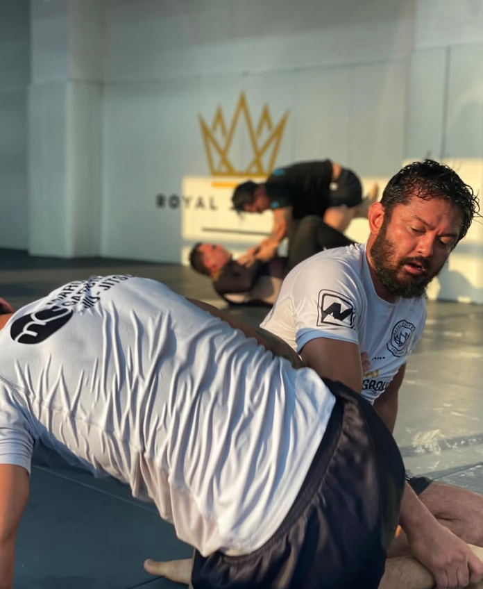 Students practice Brazilian Jiu Jitsu drills at Royal Jiu-Jitsu Queens in Queens, NY,