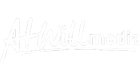 White “Athrill media” logo on a plain background