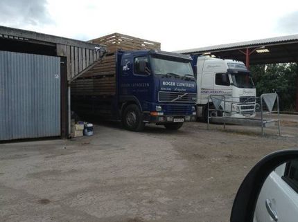 Two of our lorries parked on site
