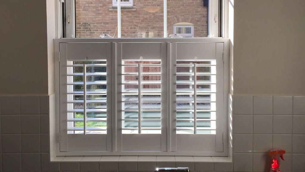Berkshire cafe style plantation shutters