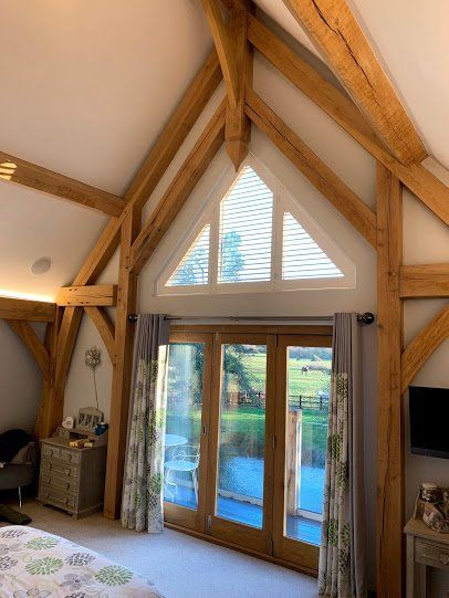 Berkshire shaped plantation shutters