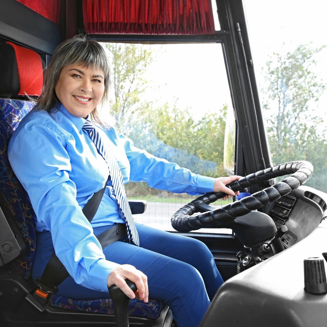 Woman bus driver