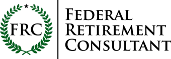 The federal retirement consultant logo has a laurel wreath on it.