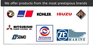 We offer products from the most prestigious brands kohler isuzu mitsubishi sdmo allison zf marine