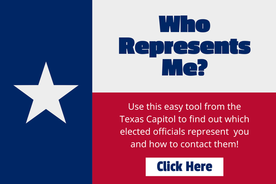 Texas glad with information on how to find which elected officials represent you