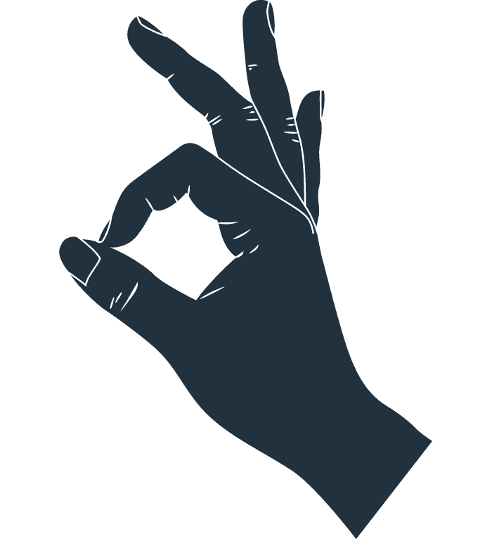 Icon of a hand doing an ok sign