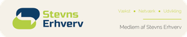 Logo for Stevns Erhverv med et stiliseret