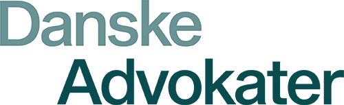 Danske Advokater text in teal on a white background.
