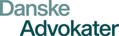 Danske Advokater text in teal on a white background.