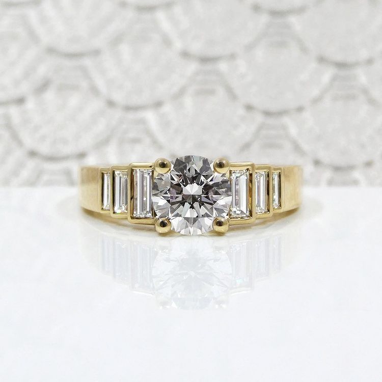 Kimberfire art deco engagement ring